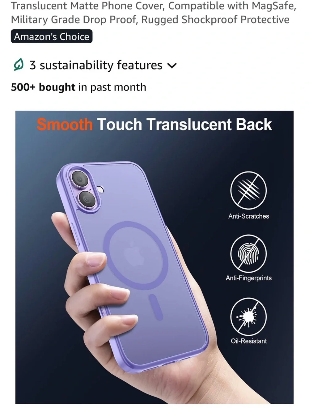 Iphone 17 Translucent Matte MagSafe Compatible Phone Case and Screen protector